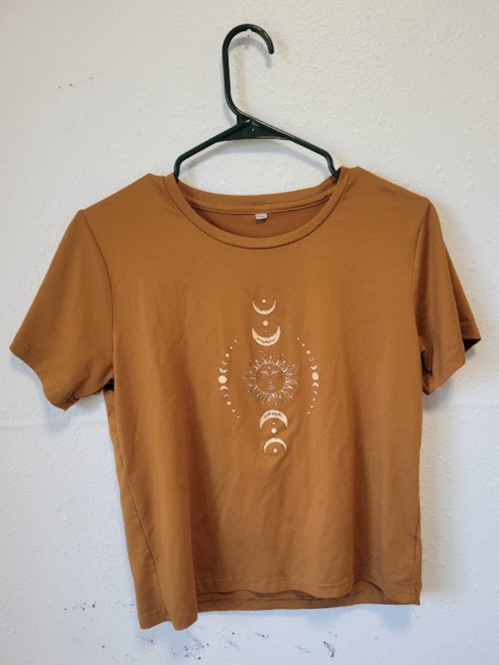 Girls Mustard Sun & Moon Graphic T-Shirt Size 11-12Y